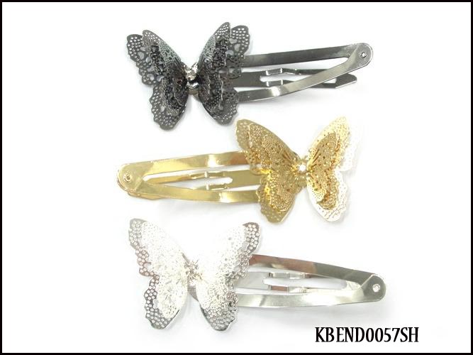 Silver Crystal Wing Clip