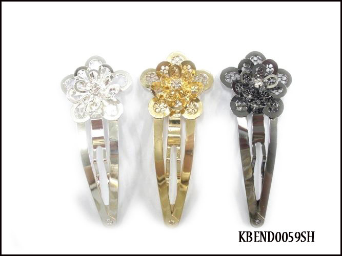 Silver Crystal Wing Clip