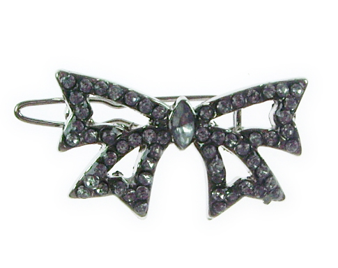 Silver Crystal Wing Clip