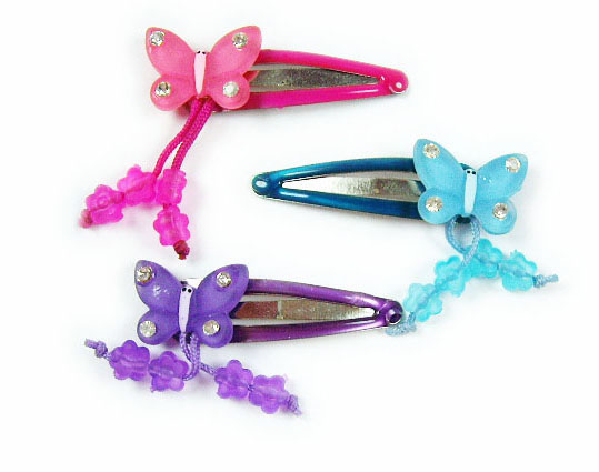 Silver Crystal Wing Clip