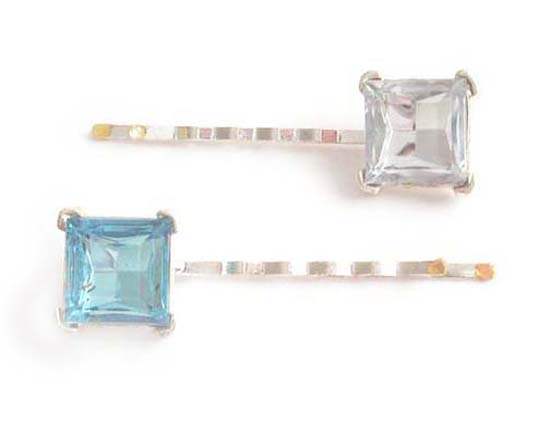 Silver Crystal Wing Clip