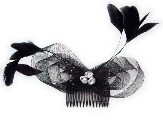 Silver Crystal Wing Clip