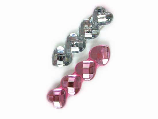 Silver Crystal Wing Clip
