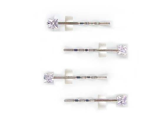 Silver Crystal Wing Clip