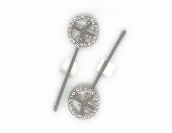 Silver Crystal Wing Clip