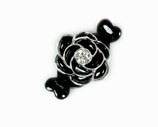 Silver Crystal Wing Clip