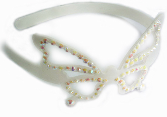Silver Crystal Wing Clip