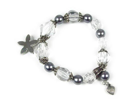 Silver Crystal Wing Clip