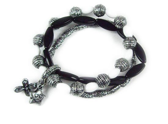 Silver Crystal Wing Clip