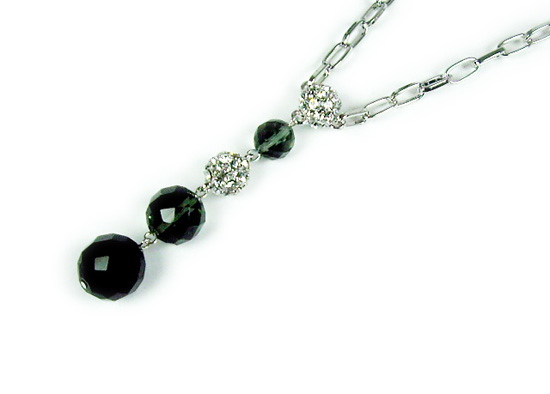 Silver Crystal Wing Clip