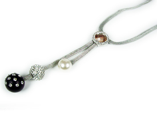 Silver Crystal Wing Clip