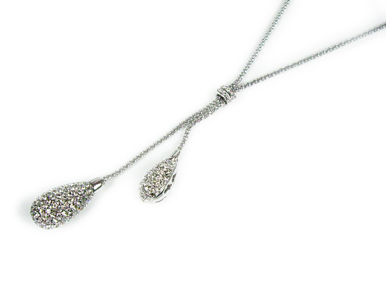 Silver Crystal Wing Clip