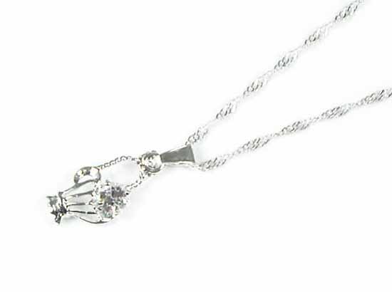 Silver Crystal Wing Clip