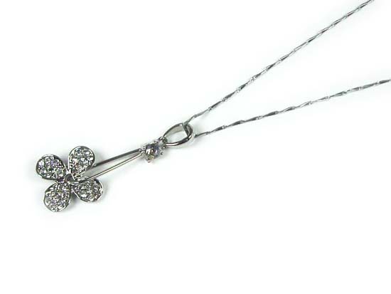 Silver Crystal Wing Clip