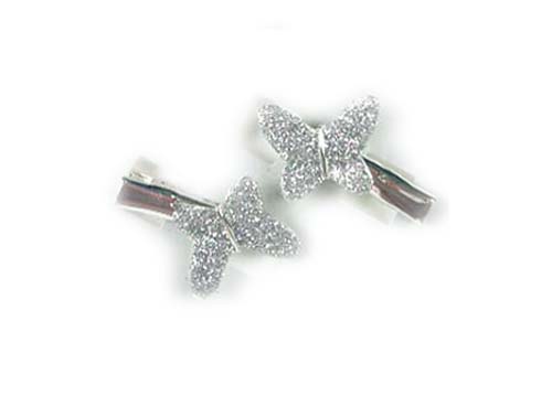 Silver Crystal Wing Clip
