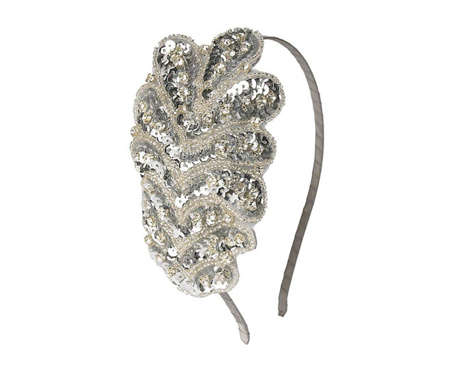 Silver Crystal Wing Clip